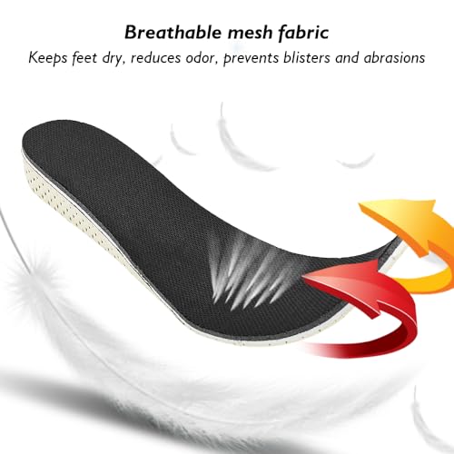 Image of Memory Foam EVA Height Increase Templates Insole 2-5cm Breathable Ultra Light Elevated Sports Insoles for Men Women Shoes Insert(Height Increase 5CM)