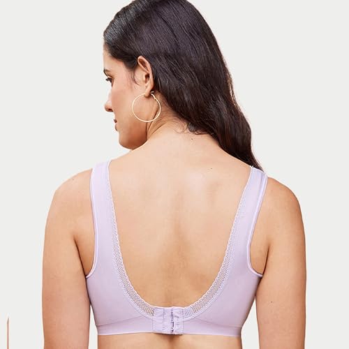 Image of Enamor Innovations Flexifree,Plunge, Ultra Comfort Women's Bralette - No-Pinch,no-dig,360 Degree Flex, Seamless Lift,Fixed Cup, Padded, Wirefree, High Coverage - F137