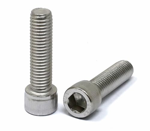 Image of iexcell 5 Pcs M12 x 45mm Thread Pitch 1.75 mm Stainless Steel 304 Hex Socket Head Cap Screws Bolts Kit