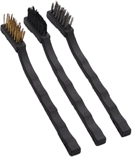 Harden 3-Piece Wire Brush Set – Professional Metal Brushes with Nylon, Steel & Brass Bristles, Heavy-Duty Bristle Brush Kit for Rust Removal, Cleaning & Detailing