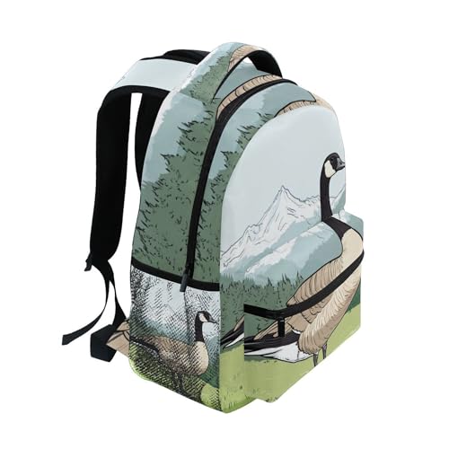 Farm Goose Backpack Laptop Tablet Travel Elementary School Bags with Name Tag for Boys and Girls2