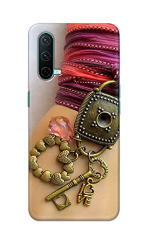 Image of Girl Hand with Keychain Hard Back Case Cover for OnePlus Nord CE 5G (2021), OnePlus Nord Core Edition 5G (2021) Back Cover -(J5) VNS2228