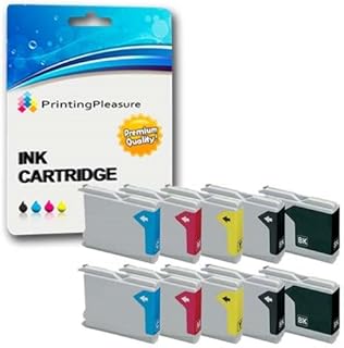10 (2 SETS + 2 BLACK) Printer Ink Cartridges compatible with DCP-130C 135C 150C 260C 330C 350C 357C 540CN 560CN 770CW Fax-1355 1360 2840C MFC-235C 240C 440CN 465CN 5460CNW | LC1000 LC970