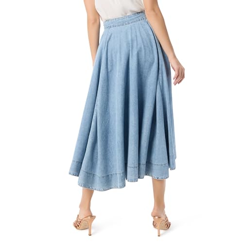 DEE OCLEPPO Women's Sage Half Circle Midi Skirt with Pockets Standard4