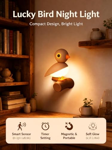 ChayWillow Lucky Bird Sensor Night Light Rechargeable LED Lamp - image 6