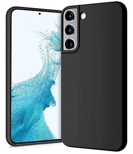GOOSPERY Liquid Silicone kompatibel mit Galaxy S22 Plus Hülle, Silky-Soft Touch Ganzkörperschutz Stoßfeste Flüssigsilikon Handyhülle mit weichem Mikrofaserfutter (Schwarz)