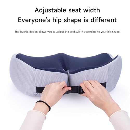 Outfany Ergoseat Coussin ergonomique en mousse à mémoire de forme pour soulager les douleurs du coccyx Noir