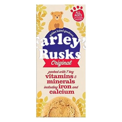 Farleys Rusk Original 9 Biscuits 150g x 1, Baked Cookies Sweet Biscuits Snack Treat Calcium Iron Mineral Vitamin A B C with Welari Thank You Card | (1pack) (150g)