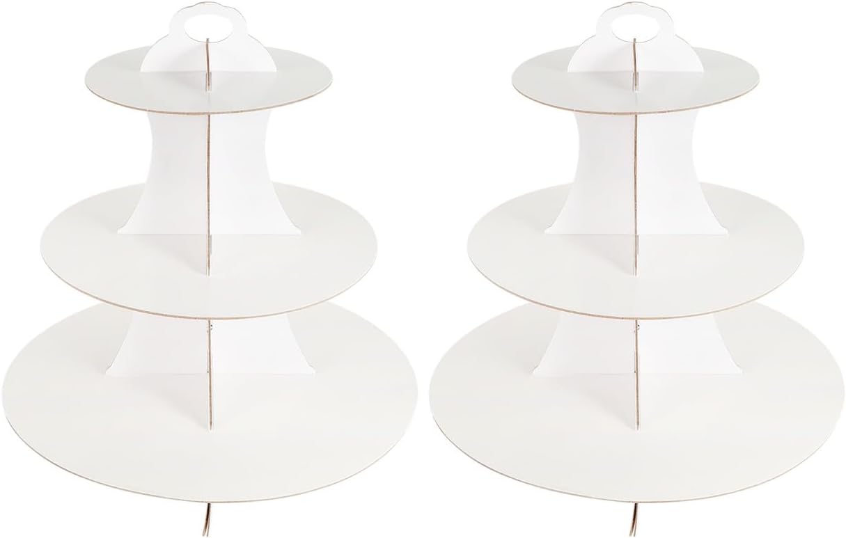ABOOFAN White Paper Multi Layer Cake Display Stand for Celebrations 2Pcs