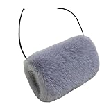 IOIUSKKU Manguito de mano esponjoso y elegante para mujer, B