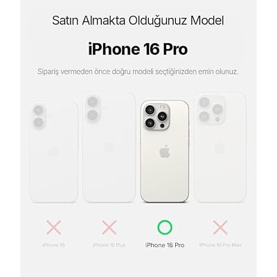Minesk iPhone 16 Pro için MattCover Serisi Arkası Mat Polikarbonat Kenarları Silikon ve Köşeleri Güçlendirilmiş Kamera Korumalı ince Silikon Kılıf (Düz, 16 Pro)