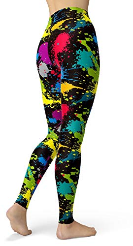 Image of sissycos Women's 80s Leggings Neon Artistic Splash Printed Pants