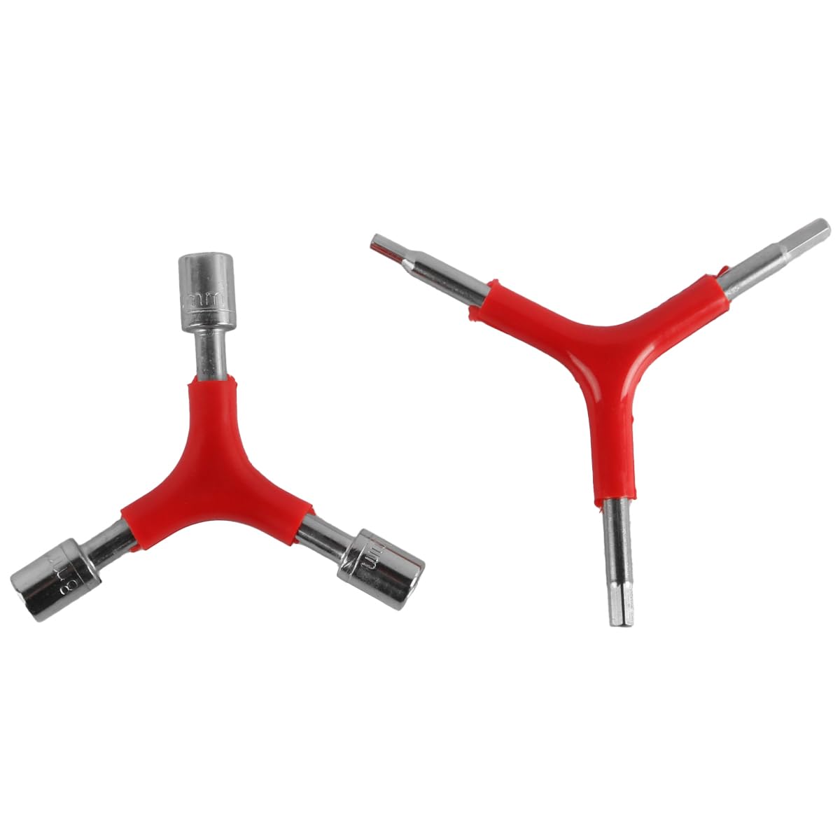 Muiltvoe 2PCS Mountain Bike Allen Key Portable Three Way Hex Key for Repairing Bicycle Maintenance