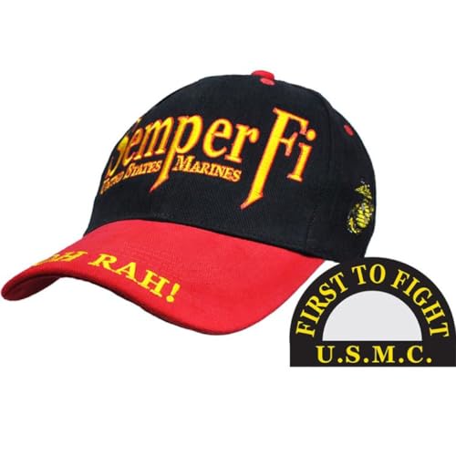 Image of MWS U.S Marine USMC Semper Fi Always a Marine Traditions Since 1775 Logo Eagle Embroidered Cap Hat