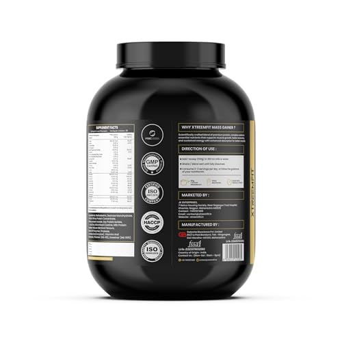 Image of Mass Gainer Protein Powder 2kg Chocolate Flavor | High Calorie Weight Gainer Powder | Muscle Mass & Strength Builder | Advanced Protein Carb Formula | Gym & Fitness Supplement