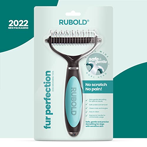 Rubold Dematting Tool For Dogs - Pet Safe Dematting Comb For Dogs - Cat And Dog Brush For Matted Hair - Undercoat Grooming Rake For Every Medium And Long Hair Dog And Other Pet #TOP1