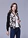 Choies Women Black Long Sleeve Floral Print Vintage Lightweight Biker Bomber Jacket L
