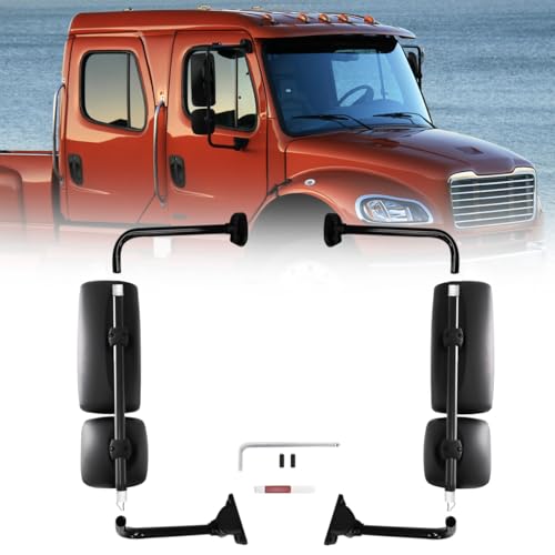 Door Mirror Assembly for Freightliner M2, Door Mirror with Arm Fit for Freightliner M...