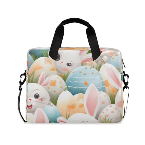 Maletín para portátil unisex con diseño de conejo y correa ajustable