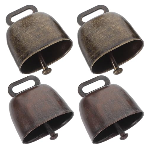 Healifty Campanelli Antifurto per Animali 4 Pezzi in Ferro Piccolo Suono Nitido per Pecore Cavalli e Mucche Accessori Agricoli Anti-smarrimento per Pascolo