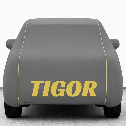 Image of Kings of Cover New Grey 100% Waterproof Tigor Car Cover | Polyester Car Body Cover for Rain & Sun | UV Protection, Dustproof, Scratch Resistant, Windproof, Heat Resistant, Custom Fit