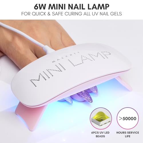 Makartt 6W Led Uv Nail Dryer Curing Lamp 60S Timer Usb Portable For Gel Nails Based Polishes, White - Image 4