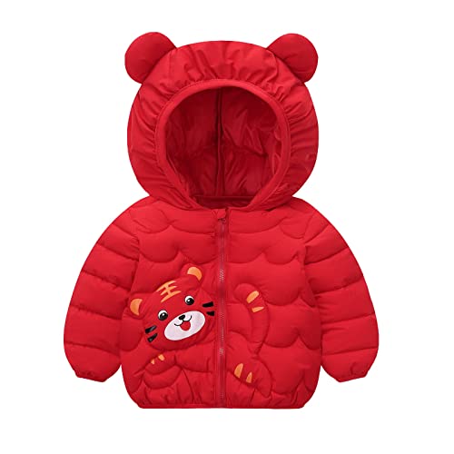 Baby Boys Girls Christmas Outfit Kids Winter Exercise Down Coats Cute Bear Ear Elegant Cargo Snow Suit