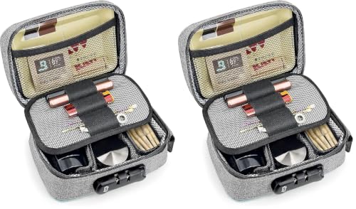 Image of OZCHIN Smell Proof Bag with Combination Lock File Organizer Case Container Medicine Odorless Storage Lock Box Great Gift for Friend (Pack of 2)