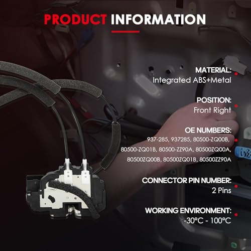 Image of CCIYU Door Lock Actuator Front Right side for Nissan for Armada 2008-2012