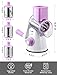 Geedel Rotary Cheese Grater, Kitchen Mandoline Vegetable Slicer with 3 Interchangeable Blades, Easy to Clean Rotary Grater Slicer for Fruit, Vegetables, Nuts