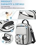Carrying Case Compatible with Meta Quest 3S/Quest 3/Oculus Quest 2/Vision Pro/Elite Strap Headset and Controller Accessories, Travel Storage Bag for Gaming, Home Storage, Gray | Large Portable Protection Backpack Compatible with Meta Quest 3/Quest 3S
