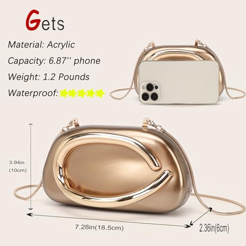 Image of Gets Acrylic Purses and Handbags for Women Multicolor Perspex Geometric Patterns Box Clutch Banquet Evening Crossbody Handbag