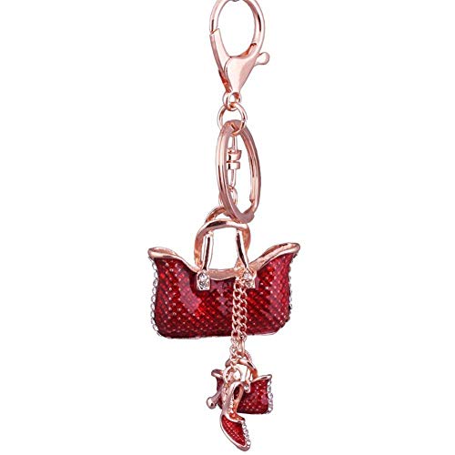Preisvergleich Produktbild Ogquaton 1x schlüsselanhänger rot high Heel Strass anhänger schlüsselbund anhänger schlüsselverschluss Tasche Ornamente DIY Handwerk Souvenir Geburtstagsgeschenk langlebig und nützlich