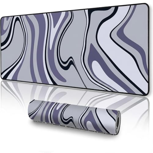 Image of Saco XXL Gaming Mouse Pad for PC - Large Desk Mat 900x400x3mm, Extended Non-Slip Rubber Base, Waterproof Surface, Marble Design, Big Keyboard Mouse Pad for Office & Home Setups