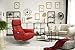 Scandico TV-Sessel Sessel Finn / Drehbarer Relax-Sessel mit 2-motorischer Rücken- und Fußteil-Verstellung / Herz-Waage-Position / 72 x 103 x 86 / Leder Rot