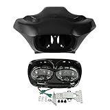 TCMT Inner Outer Fairing & 5.75'' Dual LED Headlight Projector Fit For Harley Road Glide FLTR Models 1998-2013 Road Glide CVO 2009-2013 Custom FLTRX 2010-2013 Ultra FLTRU 2011-2013 EFI FLTRI 1998-2006