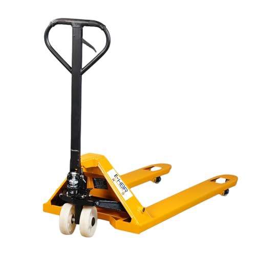 EZMHBRO Leak-Proof Pallet Jack, 5500 lbs Load Capacity, Manual Pallet Truck with 48L x 27W Inch Forks for Pallet Moving, Nylon Wheels Suitable for Warehouse, Supermarket, Factory