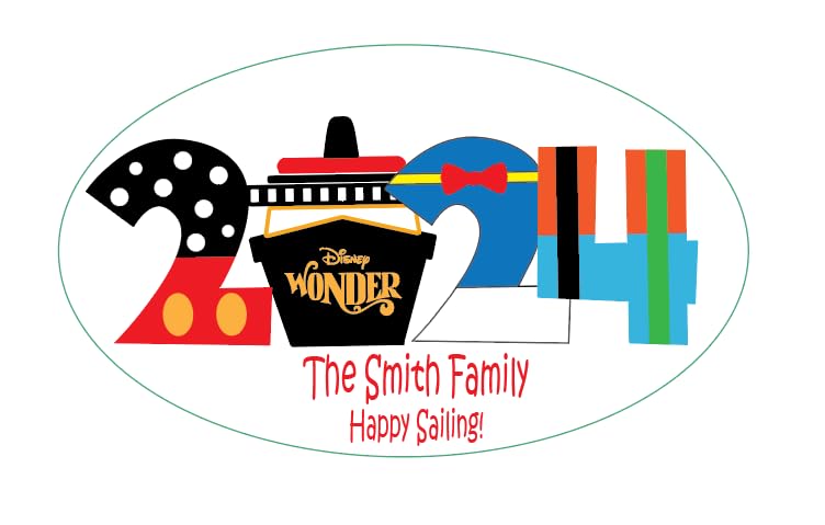 Magical World Choose Your Year Magnet Decoration Customized for your Stateroom Door on your Disney Cruise, Carnival, Royal Caribbean, etc disponible en Yaxa Peru