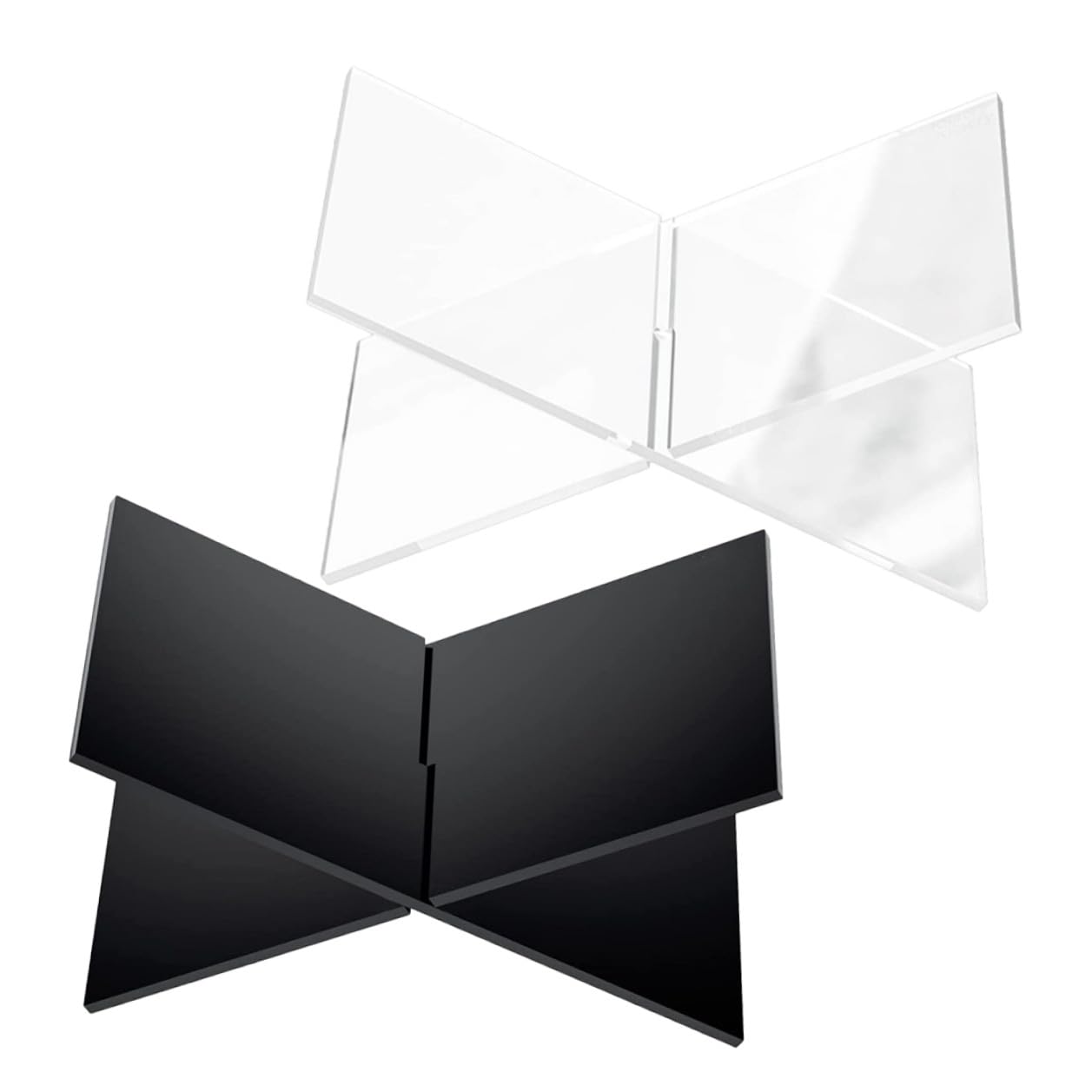 2 set Leggi Libri in Acrilico Trasparente e Nero Supporto Multiuso per Ricettari Libri di Testo e Riviste Leggio da Tavolo Stabile per Cucina Scrivania e Tavolino