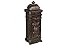 Produktbild antiker englischer Standbriefkasten Modell: LUNA, Farbe: Bronze, Material: Aluminium, rostfrei, Höhe: 102cm, nostalgischer Standbriefkasten Briefkasten Postkasten Antik Stil Retro Jugendstil freistehend nostalgie antik Standpostkasten