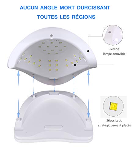 UV Lampe,UV Led Lampe Nägel - Mupack 80W UV Lampe für Gelnägel, Lampe UV Led mit LCD Bildschirm, 4 Timer 10s/30s/60s/99s… – Bild 7