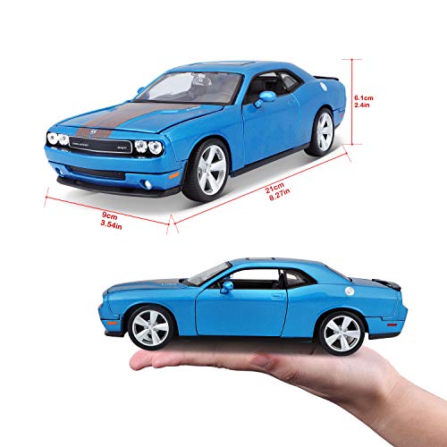 Maisto 1:24 Dodge Challenger SRT8 2008 Diecast Azul miniatura 2