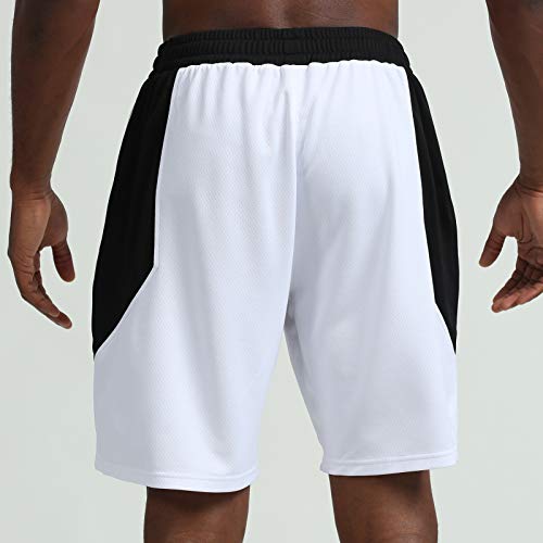 Ajcoflt Calções esportivos masculinos de secagem rápida com bolsos laterais elásticos na cintura Cal
