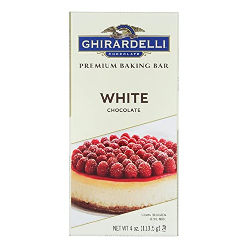 GHIRARDELLI Premium White Chocolate Baking Bar, 4 oz Bar (12 bars)