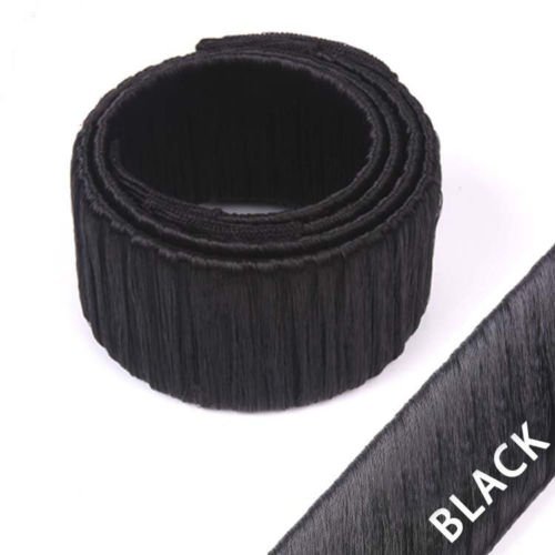 French Hair Bun Magic Bands Twist Easy Snap Tool Former DIY Styling Donut Maker (Black #1)