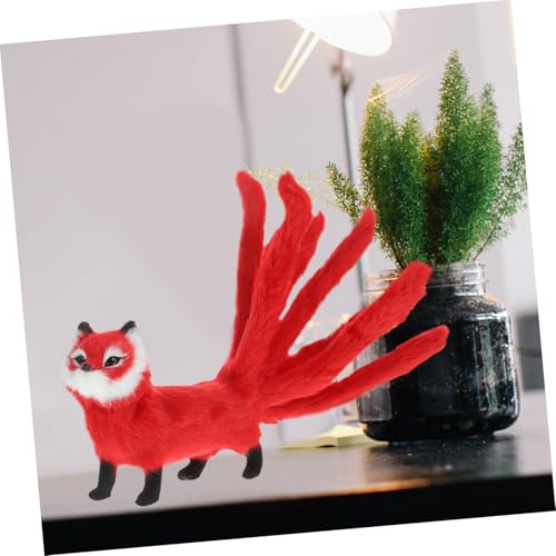 VICASKY Realistisches Fuchs Plüschtier Kuscheltier aus Weichem Langlebigem Material Niedliche Tierfigur als Dekoratives Wohnaccessoire und Vielseitiges Liebevoll Zufällige