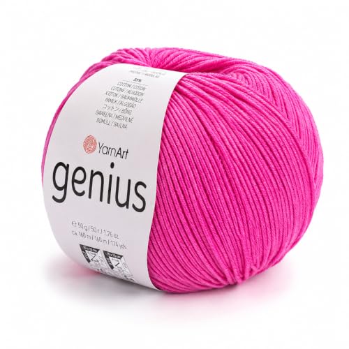 Image of YarnArt Genius Soft Cotton Blend Yarn, 1 Pack (1.76 oz / 174 Yds)