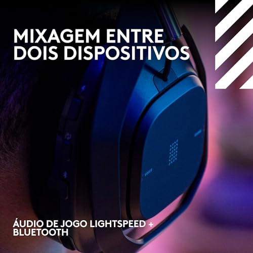 Headset Gamer Sem Fio Logitech G Astro A50 X LIGHTSPEED + Base Station, Com Conexão Bluetooth e HDMI