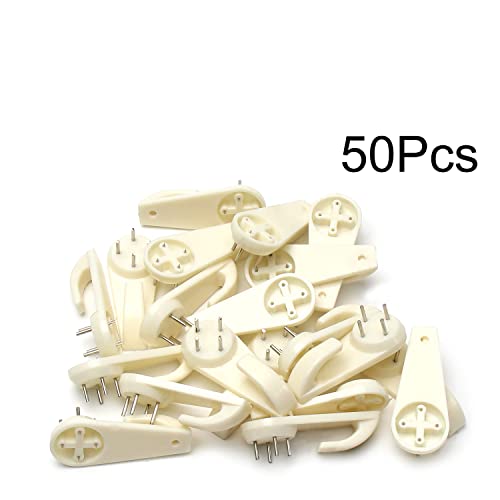 Image of Nails for Hanging Pictures,Picture Hooks Hardwall Hanger for Hardware, Fasteners & Hooks Wall Mount Non-Mark Hook Picture Photo Frame Hangers(50pcs,50*21mm)