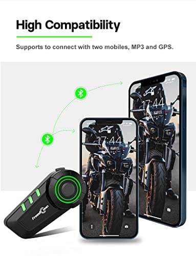 Freedconn Ky Motorcycle Helmet Speaker Helmet Headphone Motorbike Bluetooth Headset Automatic Answer/Call Music Control/Noise Cancellation/Easy Set Up, Single Person Use Only #TOP2